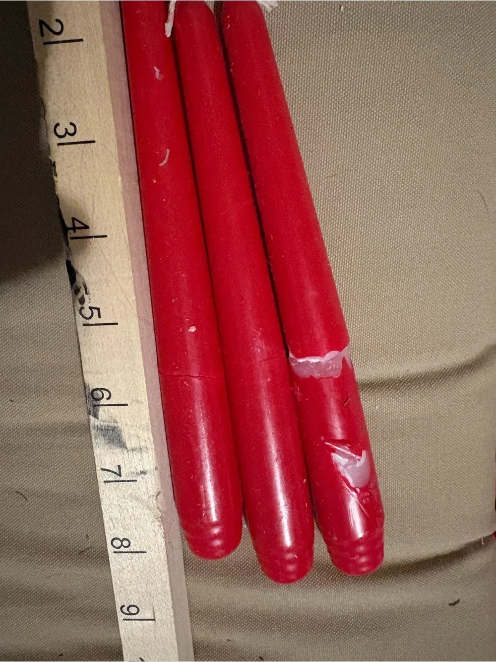 Red Taper Candles - Pack of 5 - see pictures